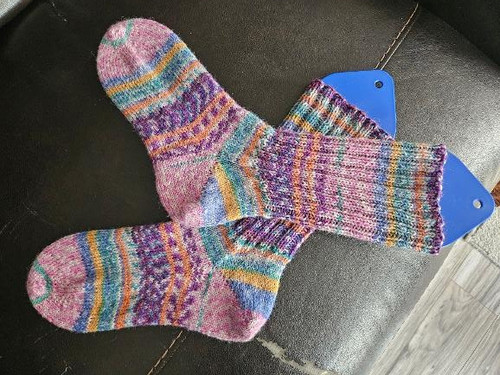 Handmade knit socks - socks,, homemade